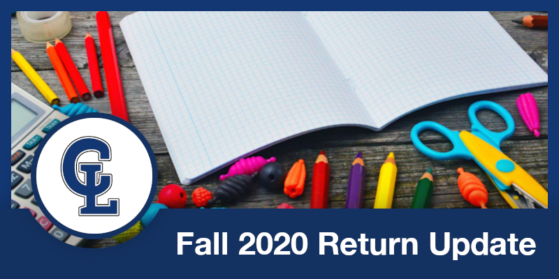 June 26, 2020 Return to School Fall Planning Update