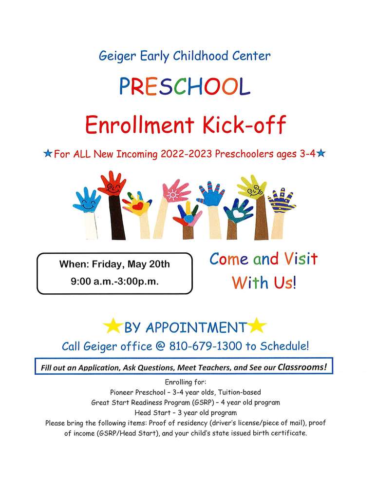 Preschool Enrollment Kick-Off 