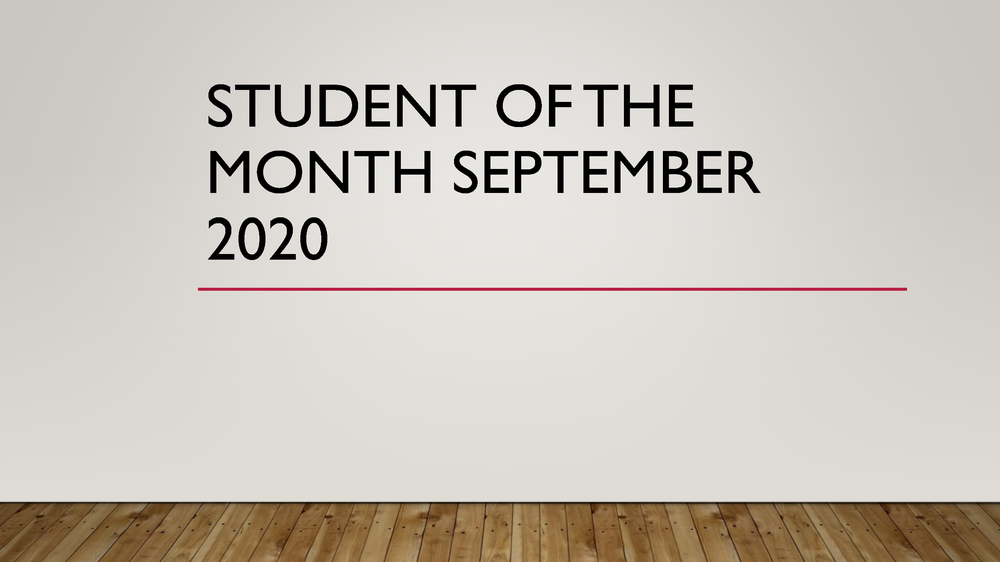 Student of the Month
