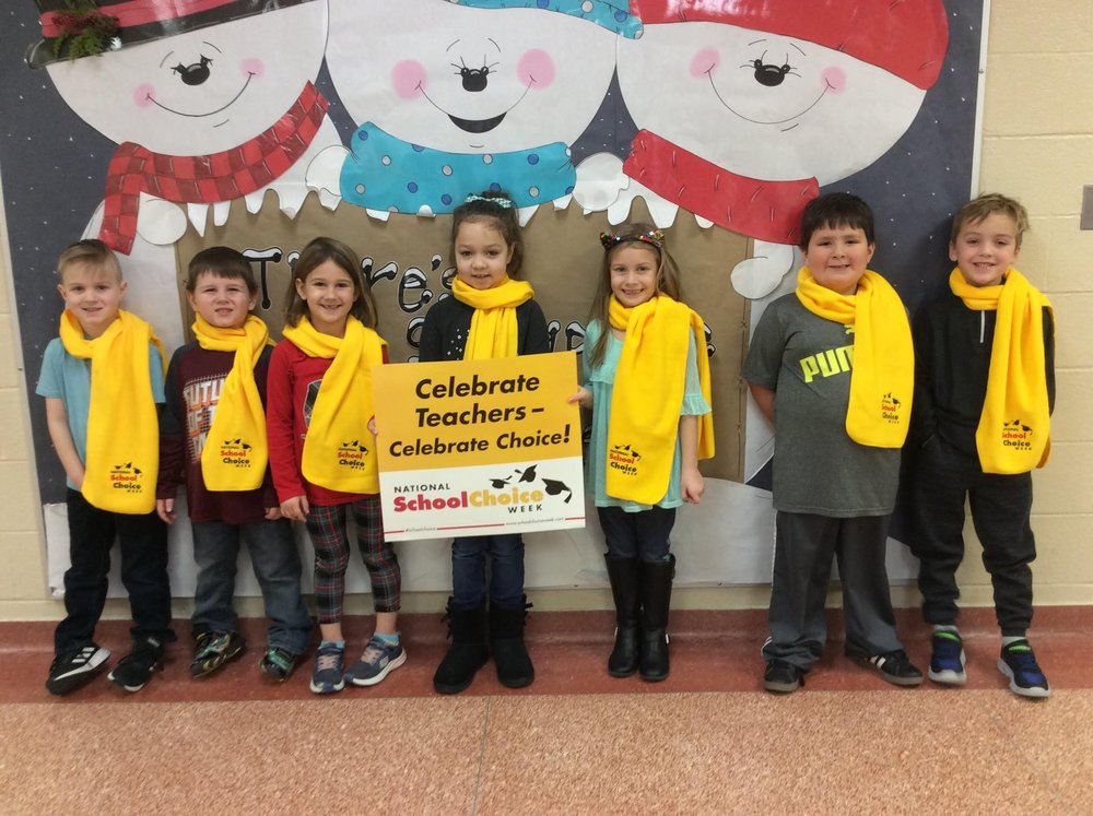 Students celebrating National School Choice Week