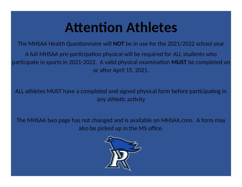 Attention Athletes